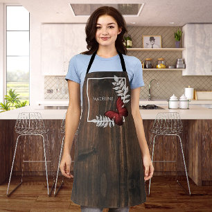 Rustic Red Butterfly Personalised Apron