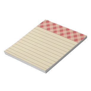 Rustic Red Chequered Notepad