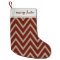 Rustic Red Faux Burlap Chevron Pattern