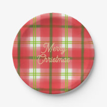 Rustic Red Green Plaid Christmas Party