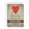 Rustic Red Heart Arrow Country Wedding Invites