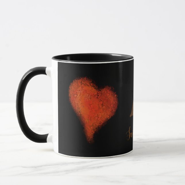 Rustic Red Heart Mug (Left)