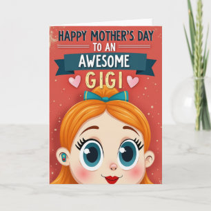 Rustic Red Mothers Day Message Card