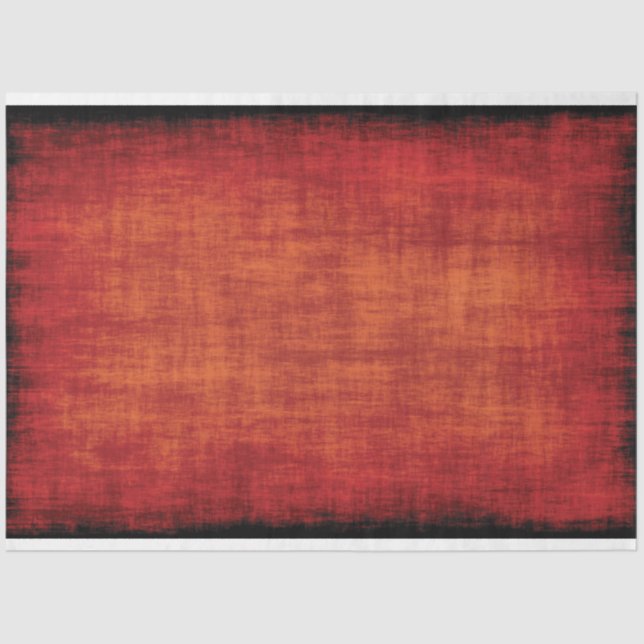Rustic Red Orange Texture Background lg Decoupage Tissue Paper (Front)