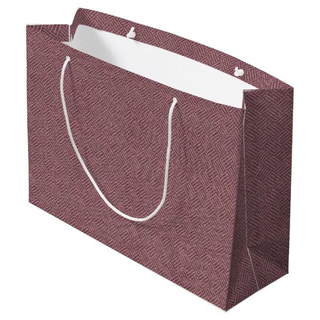 Rustic Red Parquet Pattern Large Gift Bag (Back Angled)