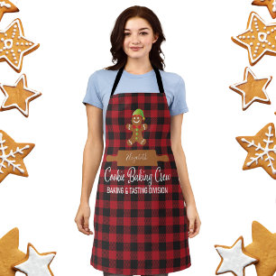 Rustic Red Plaid Holiday Baking Apron