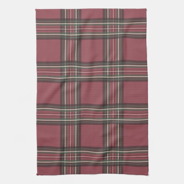 Rustic Red Plaid Kitchen Towel  (Vertical)