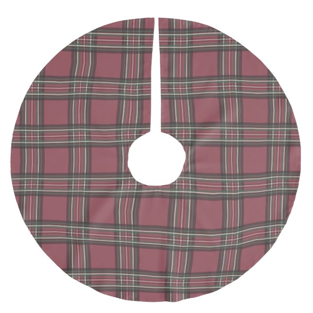 Rustic Red Plaid Tree Skirt (Front)