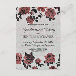 Rustic Red Romantic Roses Invitation