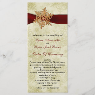 Rustic red snowflakes , program