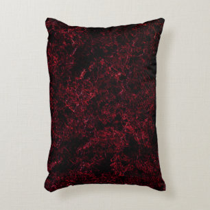 Rustic red sponge on dark red background decorative cushion