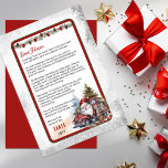 Rustic Red Truck Letter from Santa to Child Invitation<br><div class="desc">Create cherished memories and bring the magic of Christmas alive with our Santa's Letter template. This beautifully crafted letter from Santa Claus at the North Pole will make your child's eyes sparkle with delight. Imagine the joy on their face as they receive a personalised message from Santa, praising their good...</div>