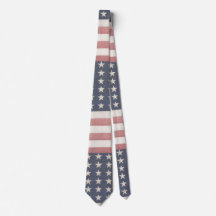 Rustic Red White and Blue Vintage Flag