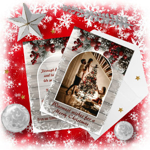 Rustic Reflections Christmas Photo Holiday Card
