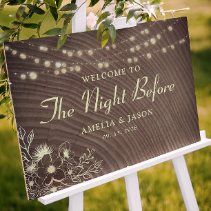 Rustic Rehearsal Dinner Welcome Sign