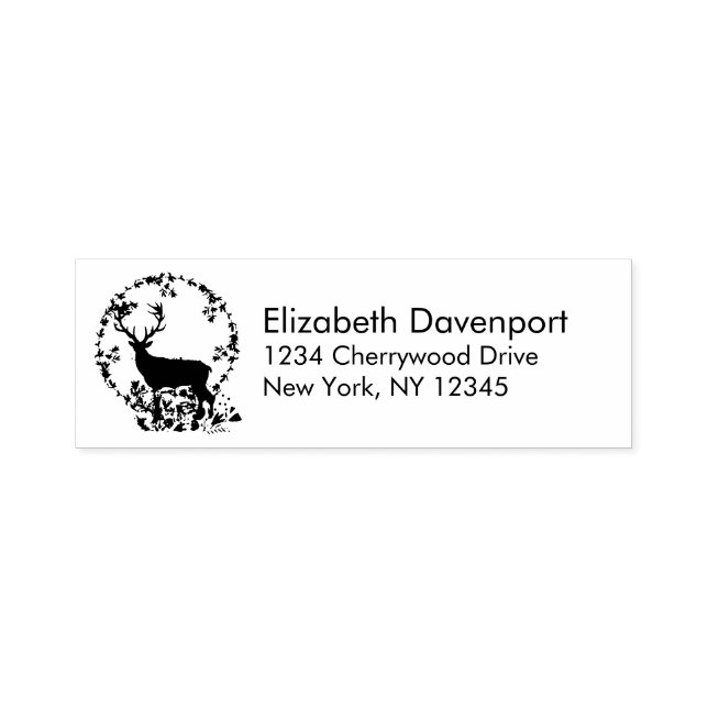 Rustic Reindeer Boho Silhouette Self-inking Stamp (Design)