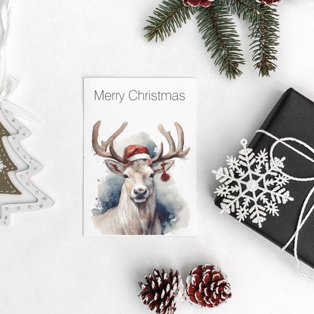Rustic Reindeer Christmas, custom Holiday Card (Creator Uploaded)