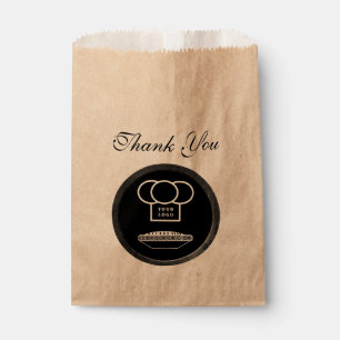 Rustic Restaurant Bakery Food Custom Logo Favour Bag