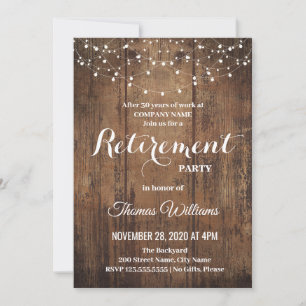 Rustic Retirement Invitation