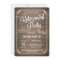 Rustic Retirement Party Invitation Card Wood