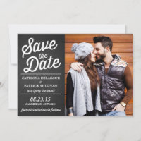 Rustic Retro Script | Save the Date Announcement
