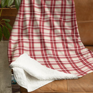 Rustic Reverie   Embracing the Farmhouse Red Plaid Sherpa Blanket