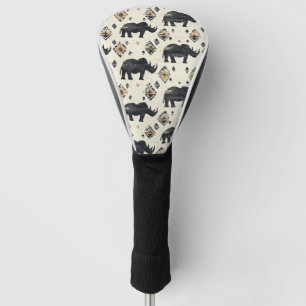 Rustic Rhino Tribal Pattern (2) Golf Head Cover
