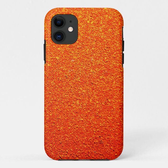 Rustic Rigid Tough Wall Orange Colour Royal Case-Mate iPhone Case (Back)