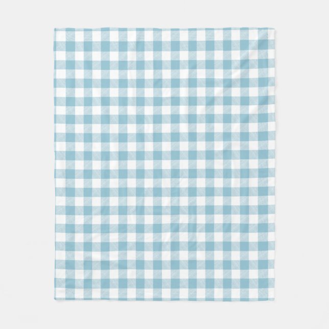 Rustic River Blue Buffalo Check Fleece Blanket (Front)