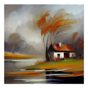 Rustic River Retreat Poster