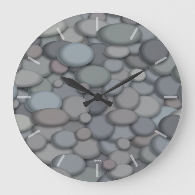 Rustic River Rock Clock (Front)