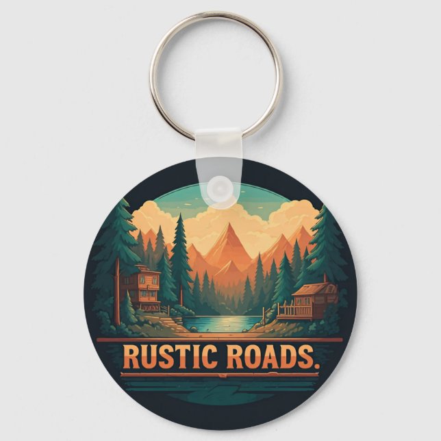 Rustic Roads  Key Ring (Front)
