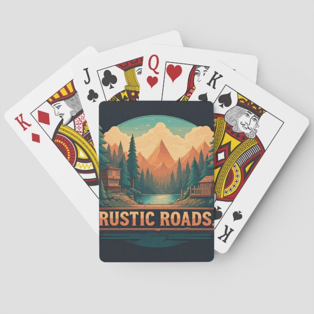 Rustic Roads  Playing Cards (Back)