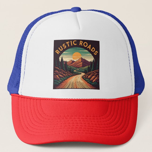 Rustic Roads  Trucker Hat (Front)