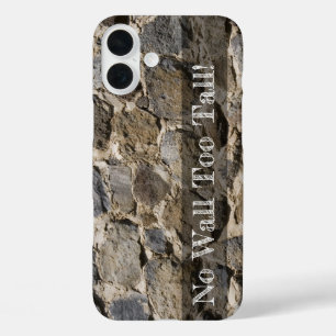 Rustic Rock Wall Texture Photograph Template iPhone 16 Plus Case