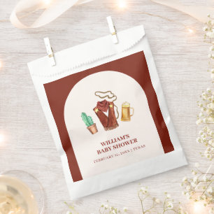 Rustic Rodeo Cowboy Cactus Beer Arch Baby Shower  Favour Bag