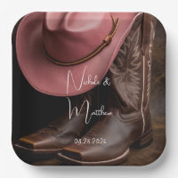Rustic Romance: Cowboy Boots & Rose Hat Wedding