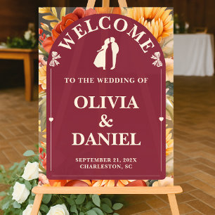 Rustic Romance   Custom Fall Wedding Welcome Acrylic Sign