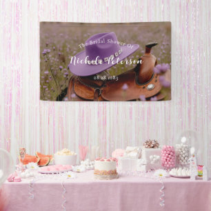 Rustic Romance: Saddle with a Hat Bridal Shower Banner