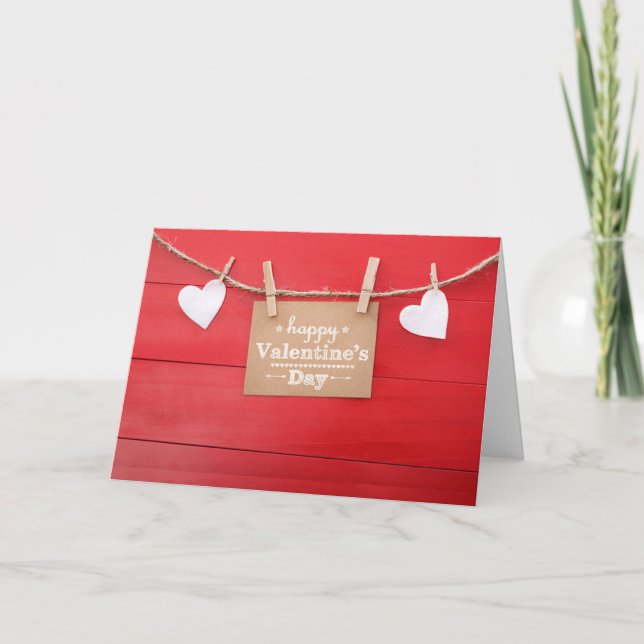 Rustic Romance Valentines Card (Front)