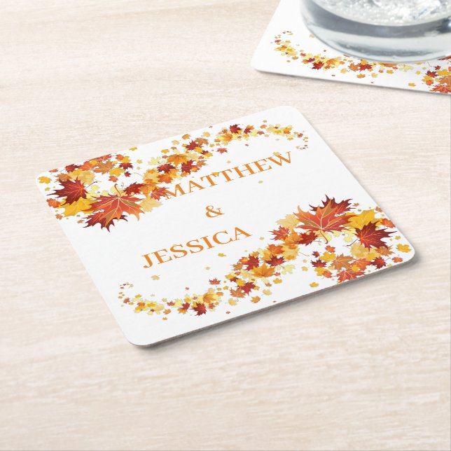 Rustic Romance Wedding Coasters (Angled)