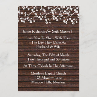 Rustic Romance Wedding Invitation