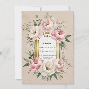 Rustic Romantic Boho Wedding Invitation