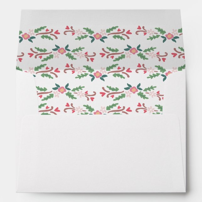 Rustic Romantic Floral Bunch Envelope (Back (Bottom))