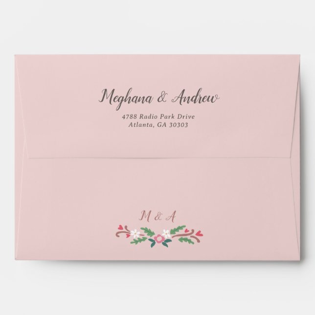 Rustic Romantic Floral Bunch Envelope (Back (Top Flap))