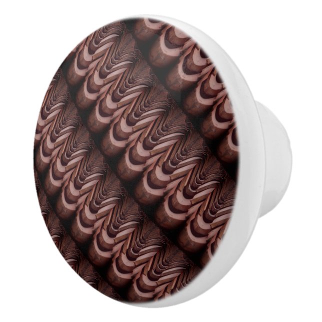 Rustic Roof Tiles with Unique Perspective   Ceramic Knob (Right)