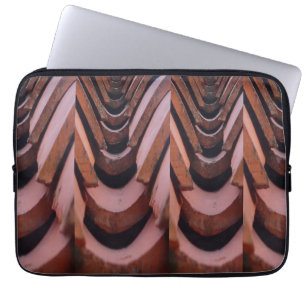 Rustic Roof Tiles with Unique Perspective Laptop Sleeve