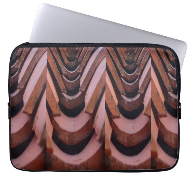 Rustic Roof Tiles with Unique Perspective   Laptop Sleeve (Front)