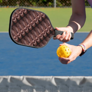 Rustic Roof Tiles with Unique Perspective Pickleball Paddle