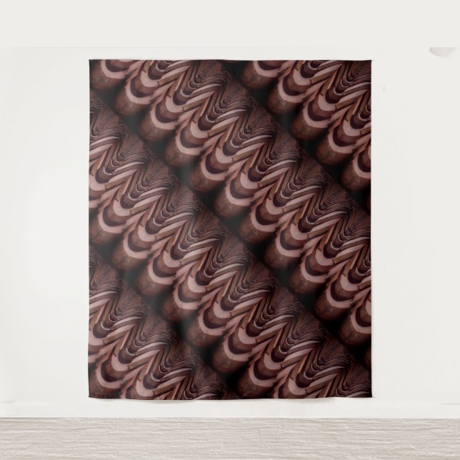 Rustic Roof Tiles with Unique Perspective   Tapestry (Front)